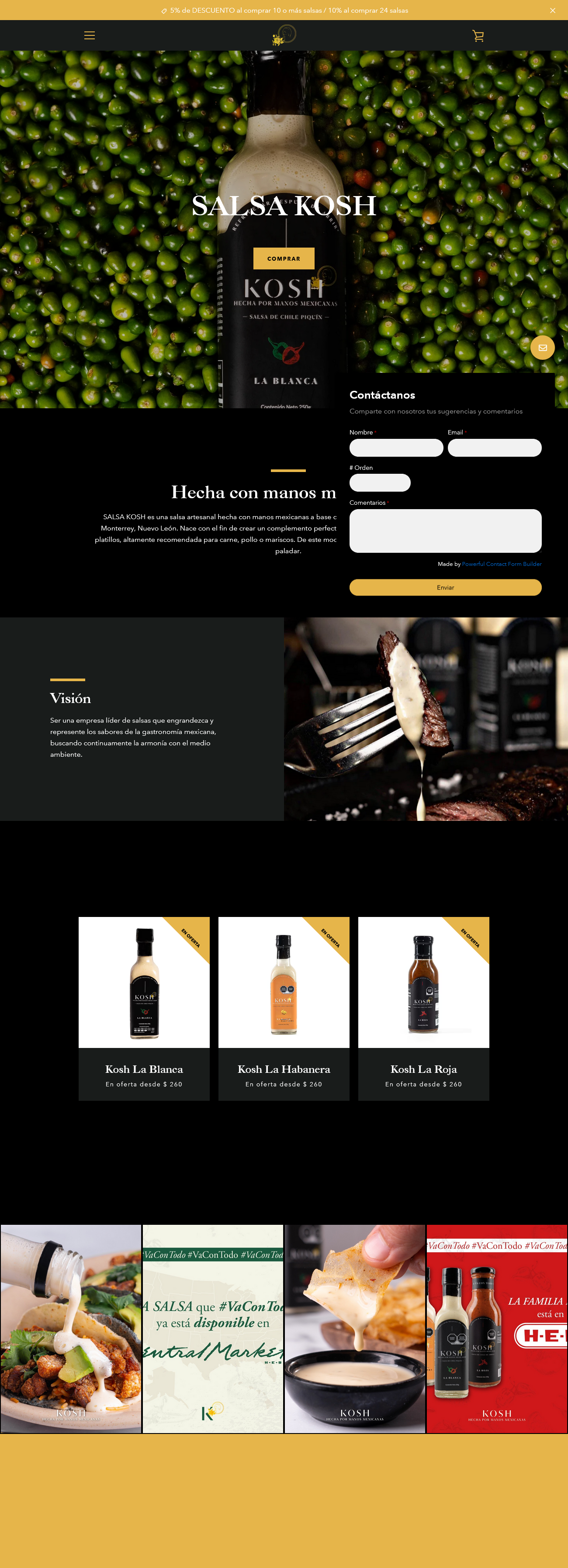 Sitio web salsas kosh