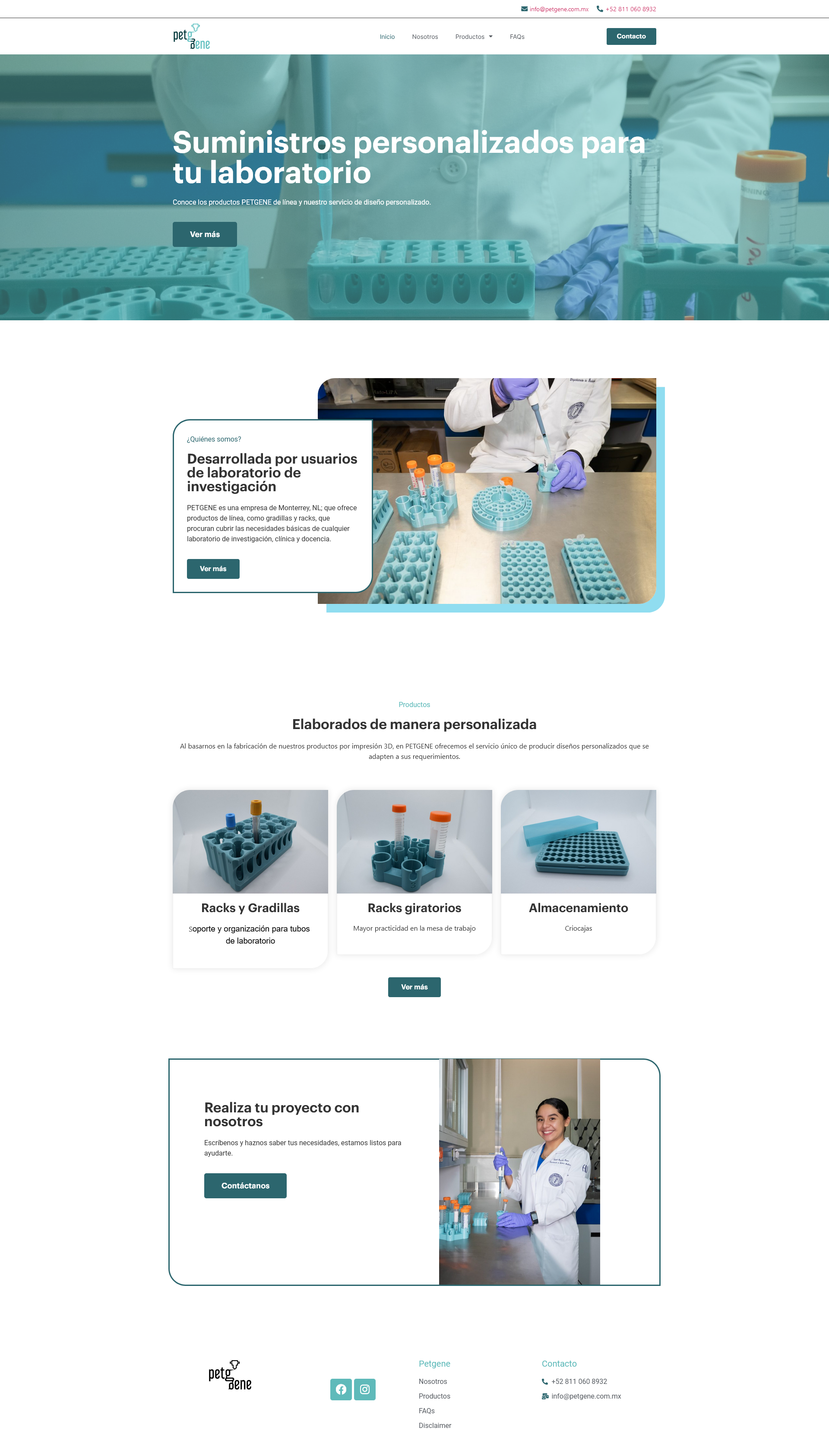 Sitio web Petgene